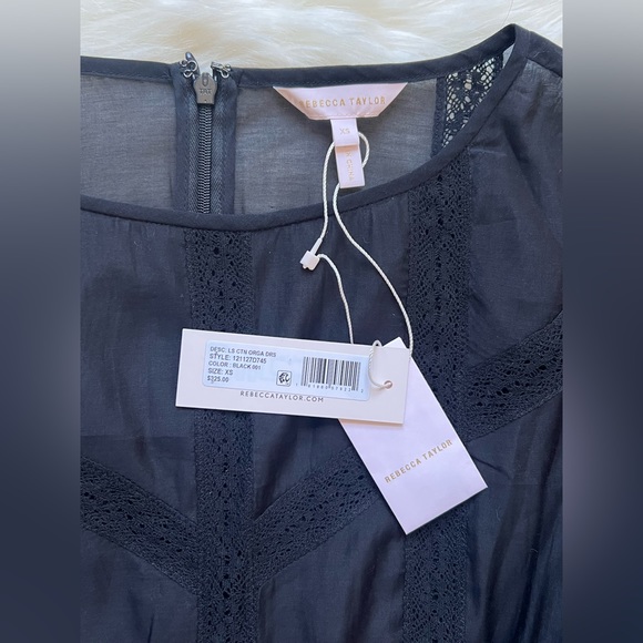 🆕Rebecca 🖤Taylor Black Long Sleeve
Cotton Organza Mini Dress Casual
Size XS - Picture 13 of 13